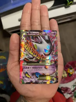 M Gengar EX XY166 Full Art Promo Holo 210 HP Pokemon TCG Card - Image 1