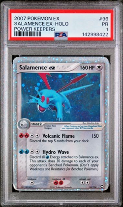 PSA 1 2007 Pokemon EX Power Keepers Salamence EX Holo Foil Rare 96/108 - Image 1