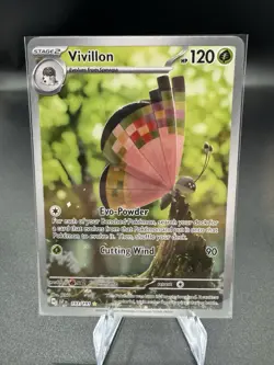 Pokemon Cards Vivillon 193/191 Sv08: Surging Sparks Holo IR Illustration NM TCG - Image 1