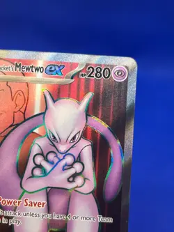 Pokemon Destined Rivals Team Rocket’s Mewtwo ex 213/182 Full Art Ultra Rare NM - Image 4