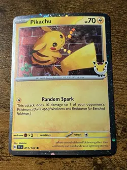 Pokemon TCG Pikachu 051/162 30th Anniversary Stamped 2026 Pokemon Day Promo - Image 1