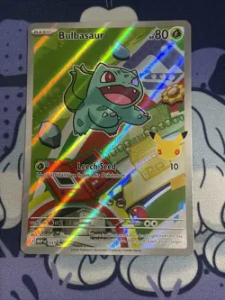 Pokemon TCG Bulbasaur 037/MEP Basic 80 HP Leech Seed Regular Plant 2023 - Image 1