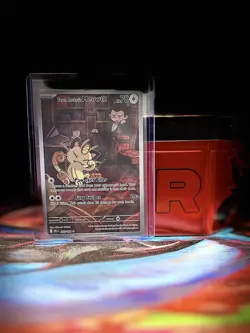 Pokemon TCG: Team Rockets Meowth Illustration Rare 203/182 Destined Rivals ⭐ - Image 2