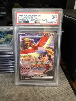 Pokemon Ethan's Ho-Oh ex 230/182 Destined Rivals PSA 9 Special Illustration Rar… - Image 1