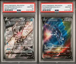 PSA10 Palkia V/Dialga V Alt Art Set Pokemon Japanese Space Juggler Time Gazer - Image 1