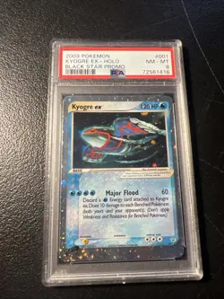 Pokemon Kyogre Ex #001 Black Star Promo 2003 PSA 8 - Image 1