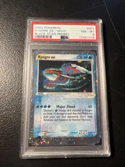 Pokemon Kyogre Ex #001 Black Star Promo 2003 PSA 8 - Image 2