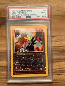 Pokemon Black Star ENTEI League Promo PSA 9 PSA # 68473736 SWIRL - Image 3