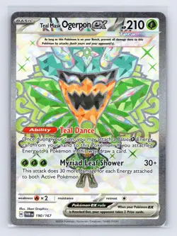 Teal Mask Ogerpon ex 190/167 Twilight Masquerade Pokemon NM - Image 2