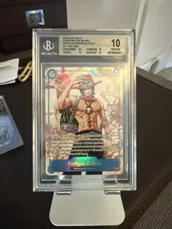 One Piece CCG Portgas.D.Ace OP13-119 Parallel Beckett BGS 10 Pristine - Image 1