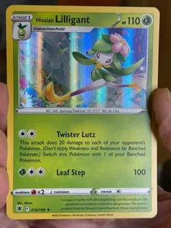POKEMON HISUIAN LILLIGANT 016/189 RARE HOLOFOIL ASTRAL RADIANCE NM CARD - Image 1