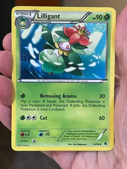 POKEMON LILLIGANT 14/98 UNCOMMON EMERGING POWERS NM CARD - Image 1