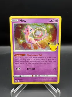 Pokemon Mew Holo Rare TCG Card 11/25 Celebrations 25th Anniversary Edition NM - Image 1