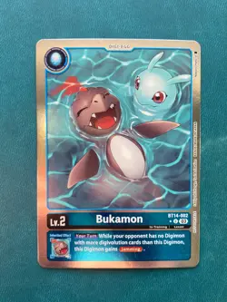 1x Bukamon BT14-002 Box Topper Alternate Art Foil Digimon Card Game x1 - Image 1