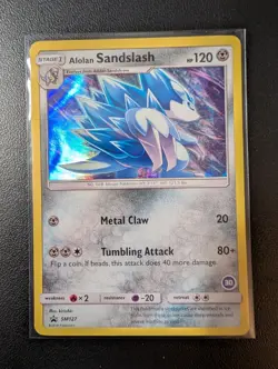 Pokemon SM127 Alolan Sandslash Holo Black Star Promo Card Sun & Moon - Image 1