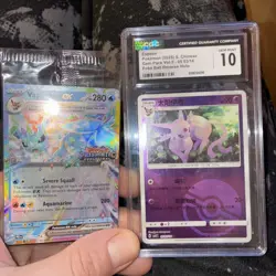 Card Lot Vaporeon and Espeon Pokemon Card Holo Rare - Image 1