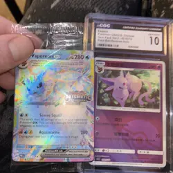 Card Lot Vaporeon and Espeon Pokemon Card Holo Rare - Image 3