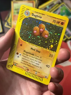 DUGTRIO 10/165 Expedition HOLO SWIRL rare E-READER Pokemon TCG card NM+ CLEAN! - Image 2