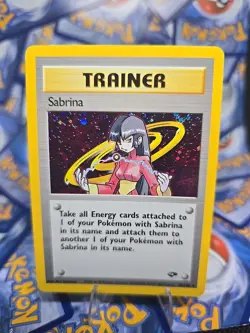 Vintage Pokemon TCG WOTC Sabrina Trainer Gym Challenge Holo Rare 20/132 LP - Image 1