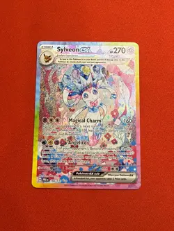 Sylveon ex SIR Pokemon Prismatic Evolutions #156/131 Pack Fresh - Image 1
