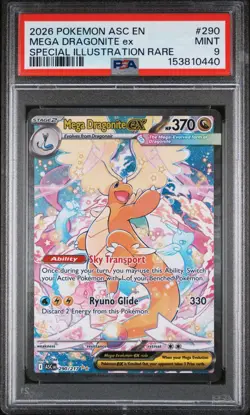 2026 POKEMON ASC EN-ASCENDED HEROES #290 MEGA DRAGONITE EX PSA 9 - Image 1