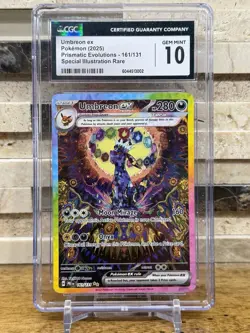2025 Pokemon Umbreon ex 161/131 SIR Prismatic Evolutions Gem Mint CGC 10 - Image 1