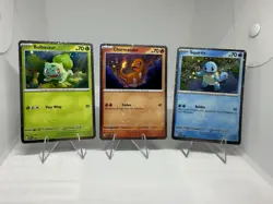 Pokemon 151 Poster Collection Promo Set of 3 ~ Bulbasaur Charmander Squirtle NM - Image 1