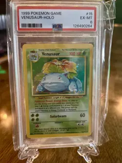 1999 POKEMON VENUSAUR HOLO 15/102 BASE SET UNLIMITED PSA 6 - Image 4