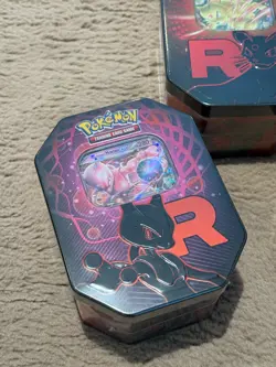 POKEMON TCG Scarlet & Violet Destined Rivals Team Rocket Tins Art Set X3 Sealed - Image 3