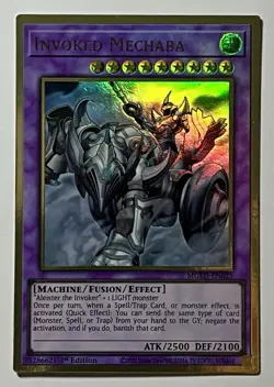 Invoked Mechaba MGED-EN025 (NM) Premium Gold Rare 1st Edition YuGiOh! TCG - Image 1