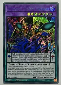 Starving Venemy Dragon BROL-EN034 (NM) Secret Rare 1st Edition YuGiOh! TCG - Image 1
