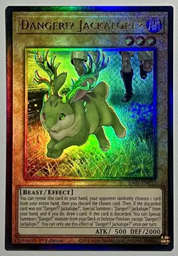 Danger!U JackalopeU RA01-EN013 (NM) Prismatic Ultimate Rare 1st Edition YuGiOh - Image 1