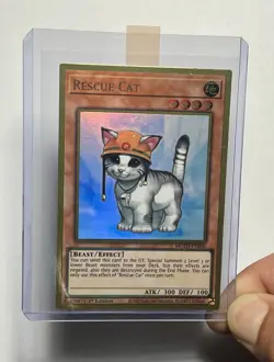 Rescue Cat MGED-EN006 (LP) Gold Rare 1st Edition Yu-Gi-Oh! Card TCG - Image 3