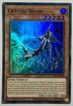 Crystal Shark LED9-EN002 (NM) Super Rare 1st Edition Yu-Gi-Oh! TCG Card - Image 1