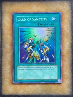 Yugioh Card of Sanctity TLM-EN037 Super Rare LP - Image 1