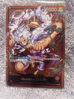 Monkey.D.Luffy One Piece CCG Leader Card Gear 5 ST21-001 5000 Power - Image 1
