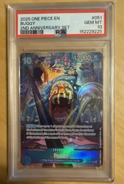Buggy (051) ONE PIECE ENGLISH VERSION 2ND ANNIVERSARY SET 2025 Op09-051 PSA 10 - Image 3