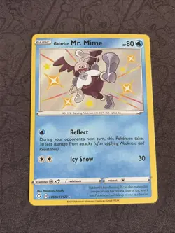 Pokemon Card Galarian Mr.Mime SV020/SV122 Shining Fates Shiny Holo Rare NM - Image 1
