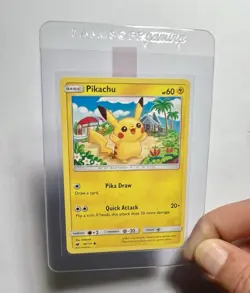 Pikachu 30/111 (NM) Common Sun & Moon: Crimson Invasion 2017 Pokemon Card TCG - Image 3