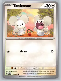 Tandemaus 159/198 Scarlet and Violet Base Set Normal Pokemon TCG Common Card - Image 1