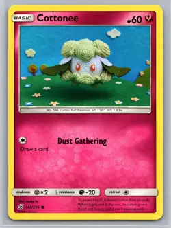 Cottonee 143/236 Sun Moon Unified Minds Fairy Basic Cotton Puff Common TCG - Image 1