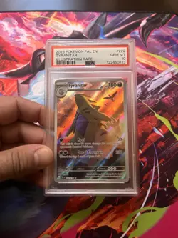 2023 POKEMON PAL EN-PALDEA EVOLVED ILLUSTRATION RARE #222 TYRANITAR PSA 10 - Image 4