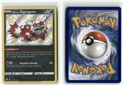 Galarian Zigzagoon SV078 Shining Fates Shiny Vault Pokemon Shiny Rare Near Mint - Image 3