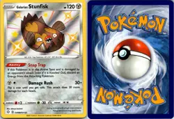 Galarian Stunfisk SV088/SV122 Rare Shiny Shining Fates Shiny Vault Pokemon NM - Image 3