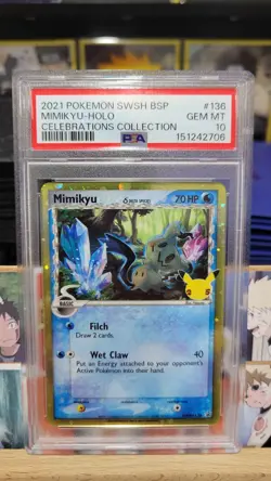 Mimikyu SWSH136 Pokemon Celebrations Promo PSA GEMMINT 10 - Image 1