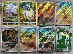 Pokemon TCG Full Art Holo Lot 8 Cards - Pidgeotto, Goodra, Bramblin & more - Image 1
