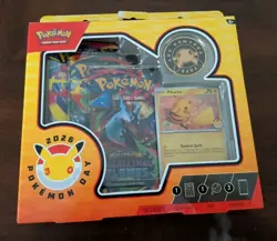 Collection Box Pokemon Booster Packs Pikachu Promo Card Coin 2026 - Image 1