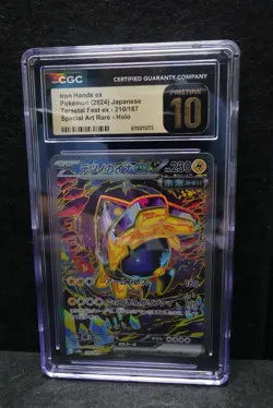 CGC Pristine 10 Iron Hands ex 210/187 SAR Terastal Festival ex sv8a Pokemon Card - Image 1