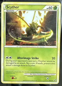 Pokemon Card HeartGold SoulSilver Undaunted Uncommon Scyther 36/90 - Image 1