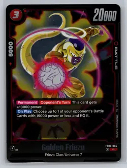 Dragon Ball Super Card Game Ultra Limit #FB04-004R Golden Frieza Foil - Image 1